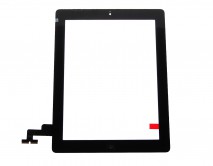 Тачскрин iPad 2 (A1395/A1396/A1397) + кнопка HOME в сборе черный 1 класс 