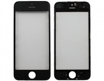 Стекло + рамка + OCA iPhone 5S черное 1 класс