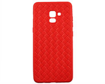 Чехол Samsung A730F A8+ плетеный красный