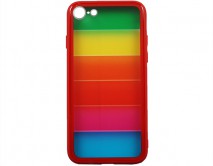 Чехол iPhone 7/8/SE 2020 Rainbow Case (красный)