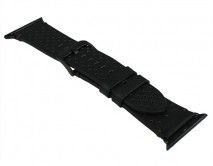Ремешок Watch Series 42mm/44mm/45mm/49mm Beehive кожа черный