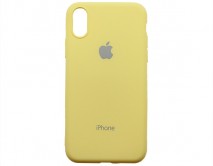 Чехол iPhone X/XS Яблоко (желтый)