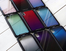 Чехол iPhone 6/6S Leoleo Glass градиент  в ассортименте