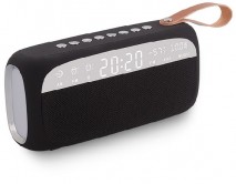Колонка HY28 черный (Bluetooth/Hands Free/USB/FM/MicroSD/LED/Alarm clock/Clock)