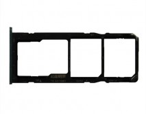 Держатель SIM Samsung A20S (2 SIM) черный