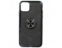 Чехол iPhone 11 Pro Max Shine&Ring (черный)