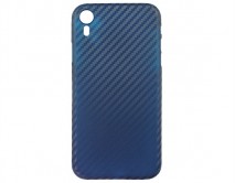 Чехол iPhone XR Ультратонкий карбон (синий)