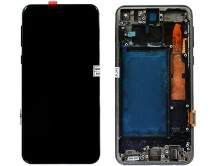 Дисплей Samsung G970F Galaxy S10e + тачскрин + рамка черный (AMOLED Оригинал/Замененное стекло)