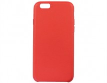 Чехол iPhone 6/6S Leather Case без лого, красный
