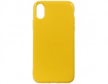 Чехол iPhone X/XS Силикон 2.0mm (желтый)