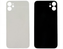 Задняя крышка (стекло) iPhone 11 (c увел. вырезом) белая 1кл 
