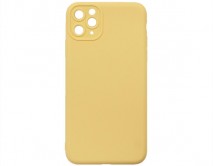Чехол iPhone 11 Pro Max Силикон Matte 2.0mm (желтый)