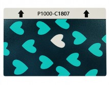 Защитная плёнка текстурная на заднюю часть "Узоры" (Сердца зеленые, C1807)