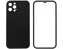 Защита 360 iPhone 12 Pro черная (защитное стекло+задняя крышка) 