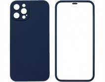 Защита 360 iPhone 12 Pro синяя (защитное стекло+задняя крышка) 