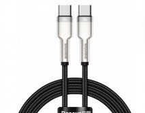 Кабель Baseus Cafule Series Metal Data Cable Type-C to Type-C 100W черный, 1м (CATJK-C01)