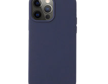 Чехол iPhone 13 Pro Liquid Silicone MagSafe FULL (темно-синий)