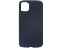 Чехол iPhone 11 Liquid Silicone MagSafe FULL (темно-синий)