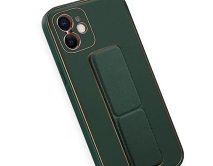 Чехол iPhone 12 Sunny Leather+Stander (темно-зеленый) 