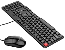 Проводной набор (клавиатура+мышь) HOCO GM16 Business, черный, мембранная 
