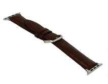 Ремешок Watch Series 42mm/44mm/45mm/49mm Crocodile Leather коричневый