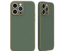 Чехол iPhone 12 Pro Sunny Leather (темно-зеленый) 