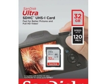 Карта памяти SDHC SanDisk Ultra 32GB cl10 UHS-I 120MB/s, SDSDUN4-032G-GN6IN
