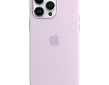Чехол iPhone 14 Pro Max Silicone Case MagSafe hi-copy, с яблоком, лиловый 