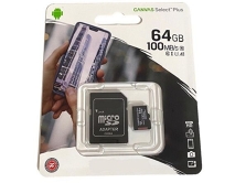 Карта памяти MicroSDHC Kingston Canvas Select Plus 64GB cl10 UHS-I + SD, SDCS2/64GB