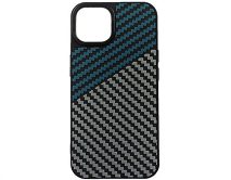 Чехол iPhone 13 Dual Carbon, синий/серый