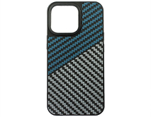Чехол iPhone 13 Pro Dual Carbon, синий/серый