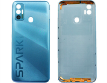 Задняя крышка Tecno Spark 7 синяя 1 класс 